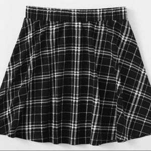 SHEIN black tartan skirt